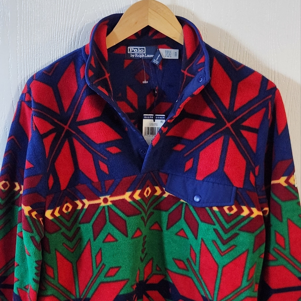 New!Polo Ralph Lauren Fair Isle Brushed Fleece Pullover - Picture 5 of 10